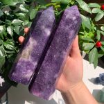 Big Lepidolite Tower Crystal Point Free Shipping
