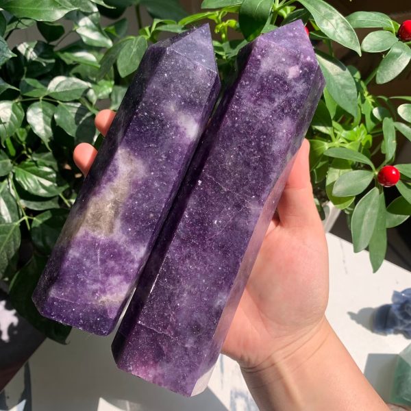 Big Lepidolite Tower Crystal Point Free Shipping