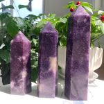 Big Lepidolite Tower Crystal Point Free Shipping