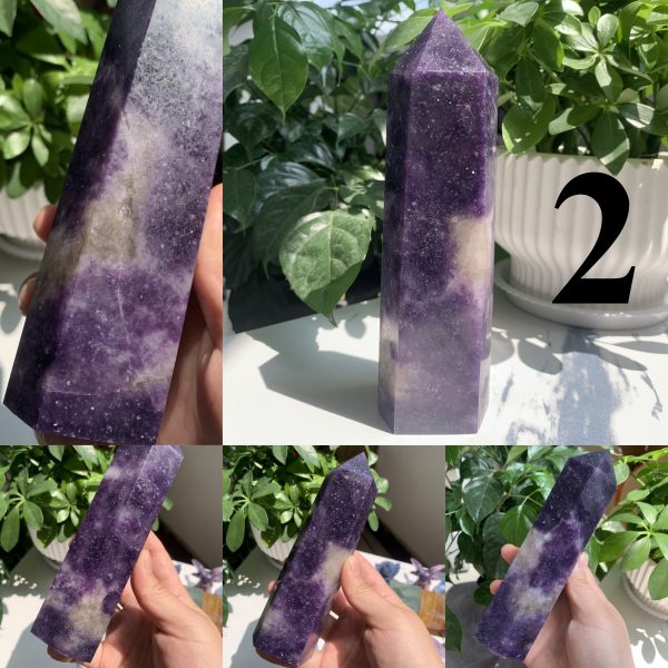 Big Lepidolite Tower Crystal Point Free Shipping