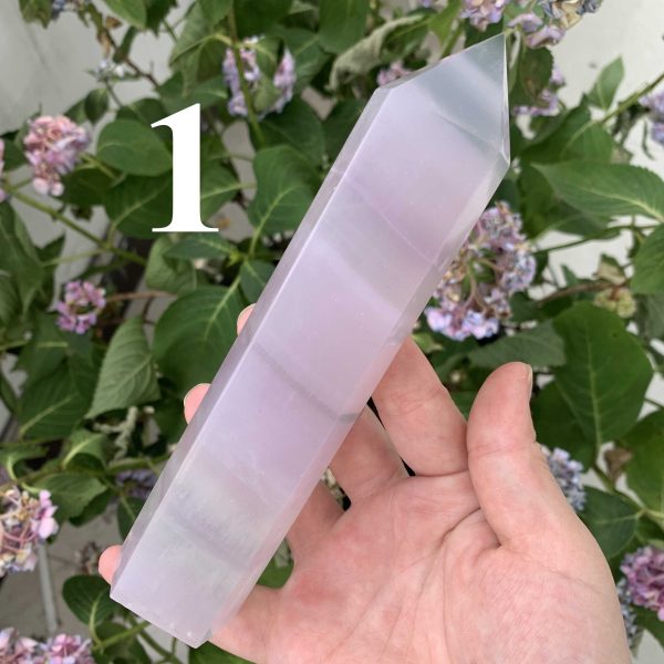 Big Yttrium Fluorite Tower Lavender Fluorite Point Free Shipping