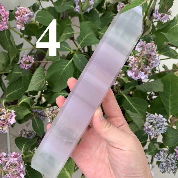 Big Yttrium Fluorite Tower Lavender Fluorite Point Free Shipping