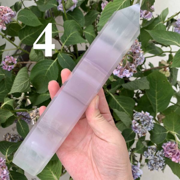 Big Yttrium Fluorite Tower Lavender Fluorite Point Free Shipping