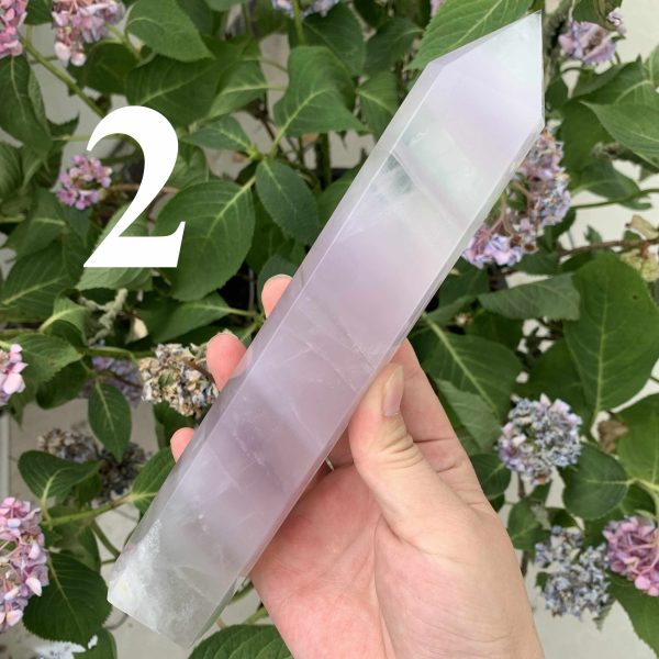 Big Yttrium Fluorite Tower Lavender Fluorite Point Free Shipping