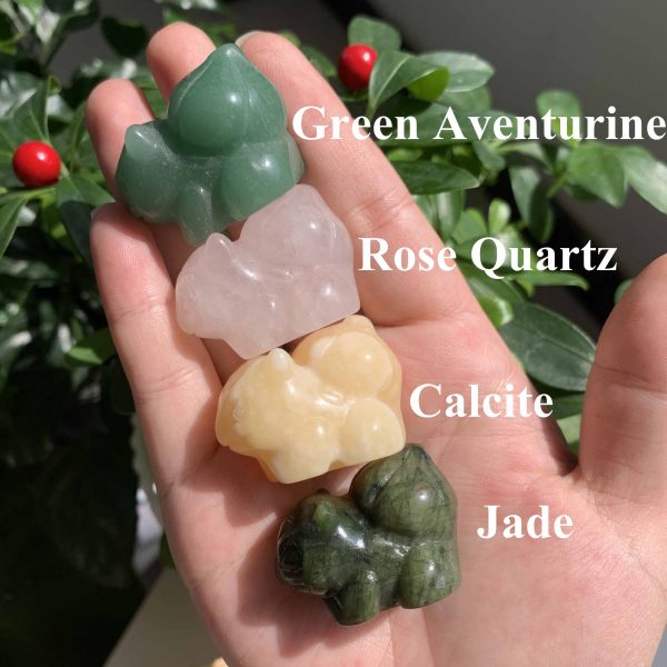 Mini Crystal Bulbasaur Carving 34mm Crystal Pokemon Free Shipping