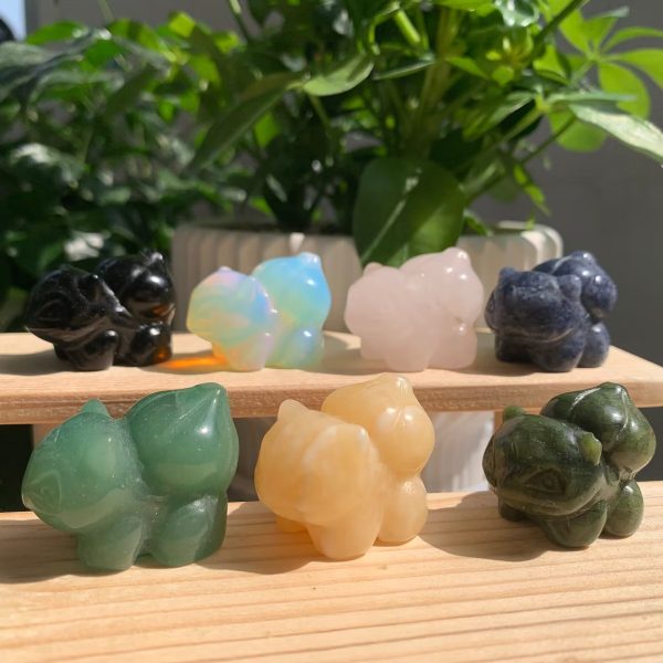 Mini Crystal Bulbasaur Carving 34mm Crystal Pokemon Free Shipping