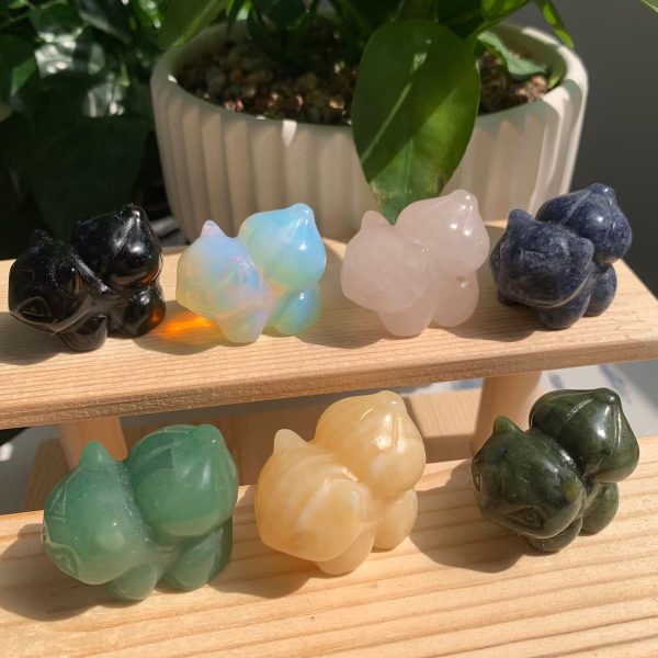 Mini Crystal Bulbasaur Carving 34mm Crystal Pokemon Free Shipping