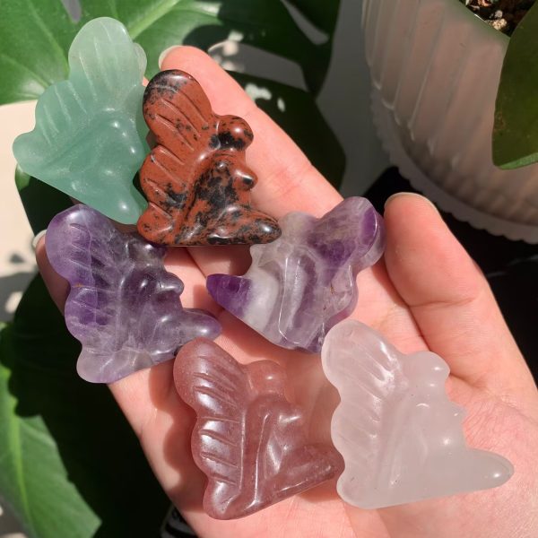 Crystal Fairy Carving Butterfly Fairy 38mm Free Shipping