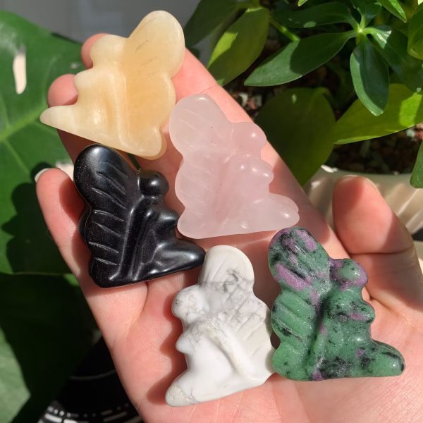 Crystal Fairy Carving Butterfly Fairy 38mm Free Shipping