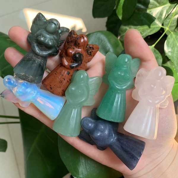 Crystal Fairy Carving Crystal Angel 50mm Free Shipping