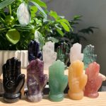 Crystal Hand Eye Self-Standing Hamsa Crystal 50mm Free Shipping