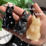 Crystal Bunny Carving Gemstone Rabbit 60mm Free Shipping