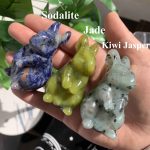 Crystal Bunny Carving Gemstone Rabbit 60mm Free Shipping