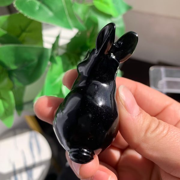 Crystal Bunny Carving Gemstone Rabbit 60mm Free Shipping