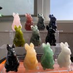 Crystal Bunny Carving Gemstone Rabbit 60mm Free Shipping