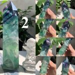 Colorful Fluorite Tower With Rainbow Crystal Point Free Shipping
