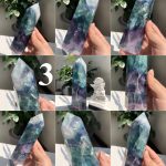 Colorful Fluorite Tower With Rainbow Crystal Point Free Shipping