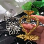 Metal Heart Shape Branch Crystal Sphere Stand Holder Free Shipping