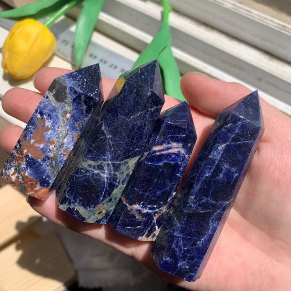 Sodalite Tower Crystal Point Free Shipping