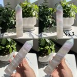 Yttrium Fluorite Tower Lavender Point Free Shipping 1Piece
