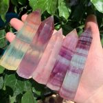 Candy Fluorite Tower Colorful Fluorite Point Crystal Wholesale Free Shipping