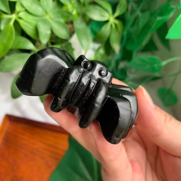Obsidian Spider Carving Crystal Animal 2.5inch Free Shipping