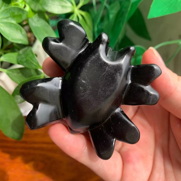 Obsidian Spider Carving Crystal Animal 2.5inch Free Shipping