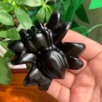 Obsidian Spider Carving Crystal Animal 2.5inch Free Shipping
