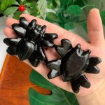 Obsidian Spider Carving Crystal Animal 2.5inch Free Shipping