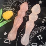 Rose Quartz Yoni Wand Crystal Pleasure Wand Love Gift 180mm Free Shipping Toy