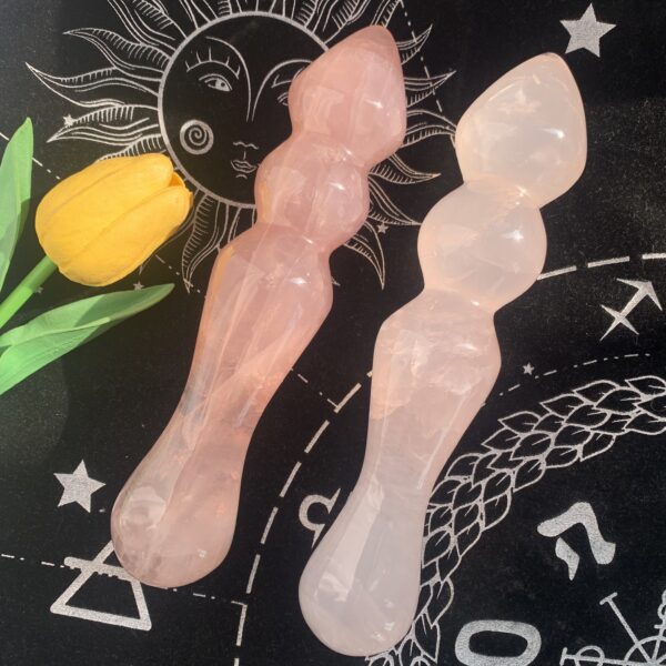 Rose Quartz Yoni Wand Crystal Pleasure Wand Love Gift 180mm Free Shipping