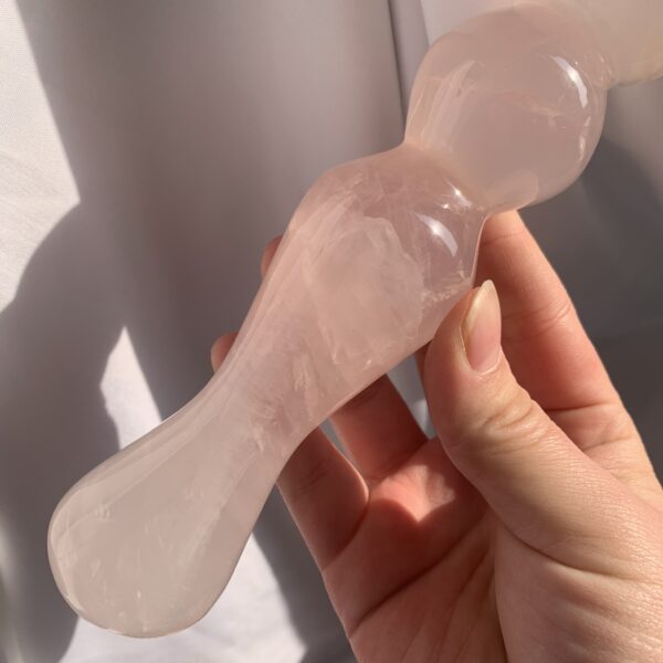 Rose Quartz Yoni Wand Crystal Pleasure Wand Love Gift 180mm Free Shipping Toy