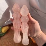 Rose Quartz Yoni Wand Crystal Pleasure Wand Love Gift 180mm Free Shipping Toy