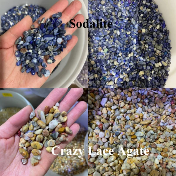 Natural Crystal Chips Polished Healing Stones 100g Bag Free Shipping