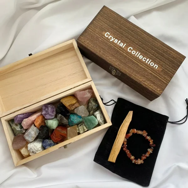 Rock Crystal Wooden Box