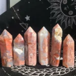 Pink Agate Tower Cotton Candy Agate Tower Crystal Point Wholesale Free Shipping