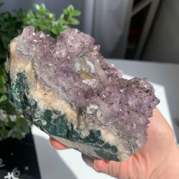 Amethyst Candle Holder Natural Crystal - Wholesale Bulk for Healing & Home Decor
