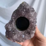 Amethyst Candle Holder Natural Crystal - Wholesale Bulk for Healing & Home Decor