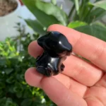 Lying Down Crystal Dog Statue Crystal Animal Puppy Figurine for Home & Healing
