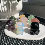 Sitting Crystal Dog Statue Crystal Animal Figurine for Home & Healing