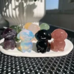 Sitting Crystal Dog Statue Crystal Animal Figurine for Home & Healing