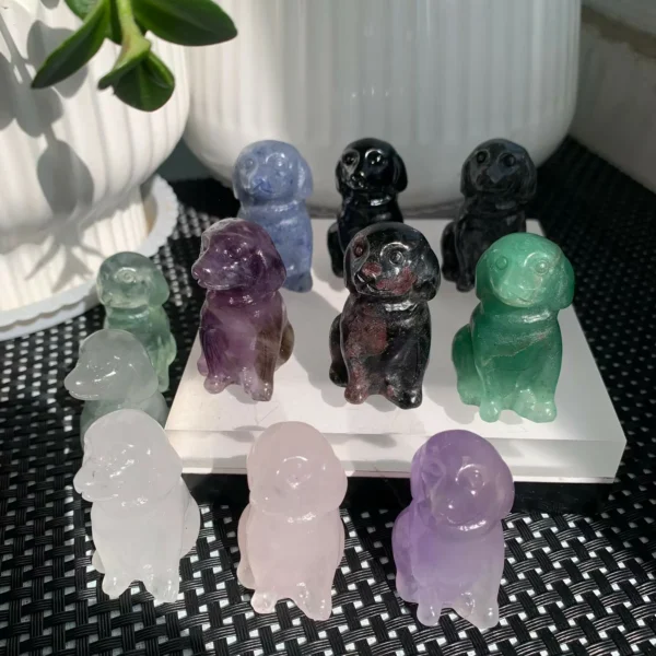 Crystal Labrador Dog Animal Carving (7)