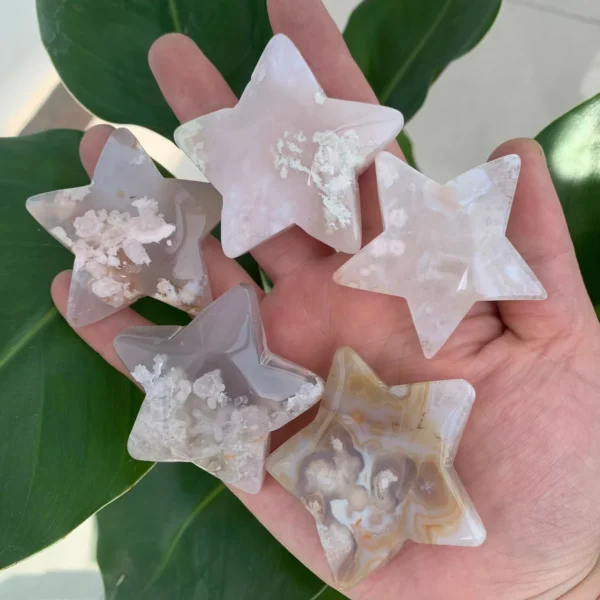 Flower Agate Star Crystals Wholesale- Bulk Healing Crystal Decor