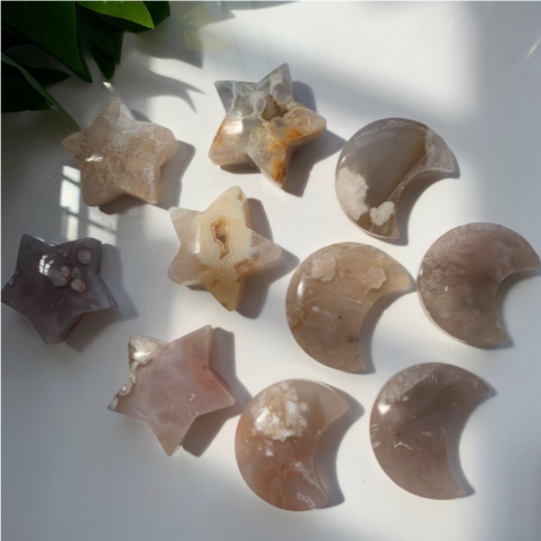 Flower Agate Star Crystals Wholesale- Bulk Healing Crystal Decor