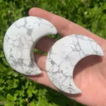Natural Howlite Moon Carving – Bulk Wholesale for Meditation, Jewelry & Altar Decor
