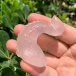 Rose Quartz Dragon Crystal Animal 3 Parts Wholesale Pink Crystal Love Dragon for Heart Chakra Healing