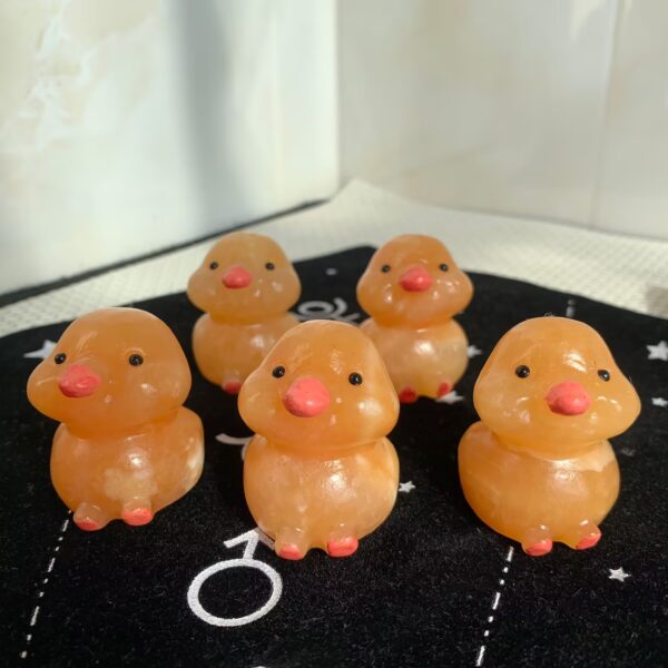 Orange Calcite Duck Statue Bulk Crystal Duck Wholesale