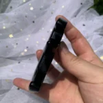 Sheen Obsidian Moon with Star Carving Silver & Golden Sheen Obsidian for Witchcraft Altar Decor