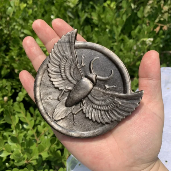 crystal scarab carving silver sheen obsidian animal (1)