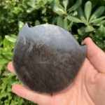 Silver Sheen Obsidian Scarab Carving – Ancient Egyptian Crystal Beetle for Protection & Wealth